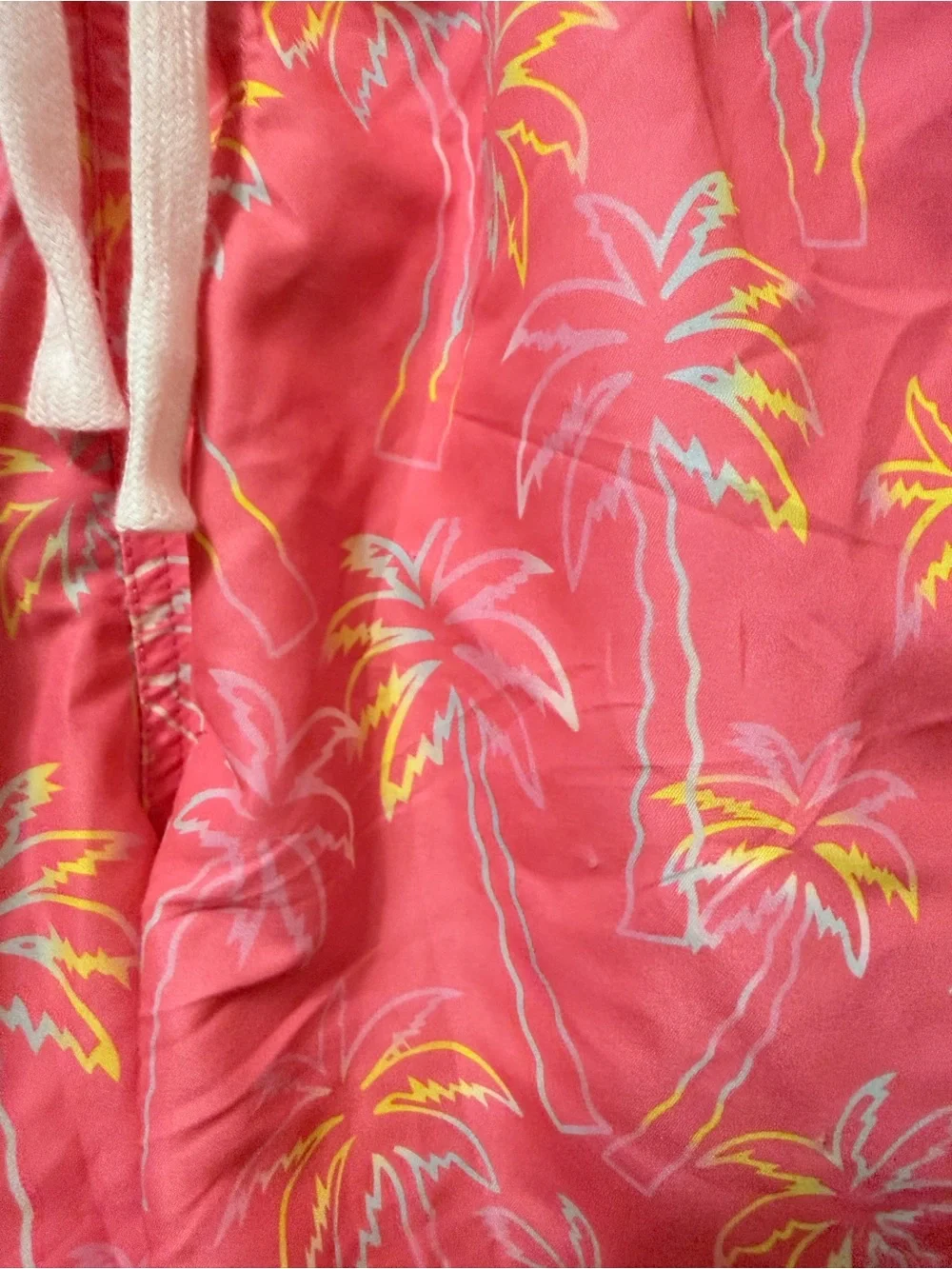 Colorful Tropical Palm Trees Swim Trunks Size 10-12 Years
